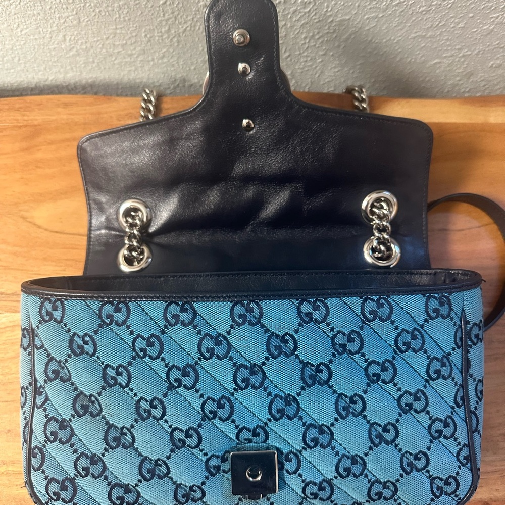 Gucci Matelasse GG Canvas Marmont Shoulder Flap Bag - Picture 13 of 13
